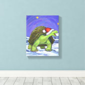 Starry Night Tortoise Weihnachten Leinwanddruck (Insitu (Holzboden))