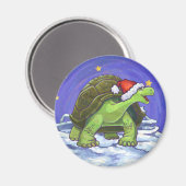 Starry Night Tortoise Weihnachten Magnet (Vorderseite/Rückseite)