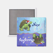 Starry Night Tortoise Weihnachten Magnet (Vorderseite/Rückseite)