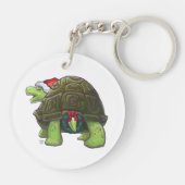 Starry Night Tortoise Weihnachten Schlüsselanhänger (Rückseite)