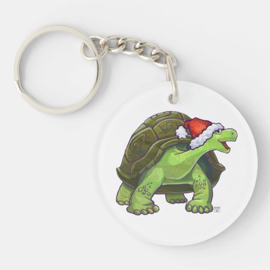 Starry Night Tortoise Weihnachten Schlüsselanhänger (Vorderseite)