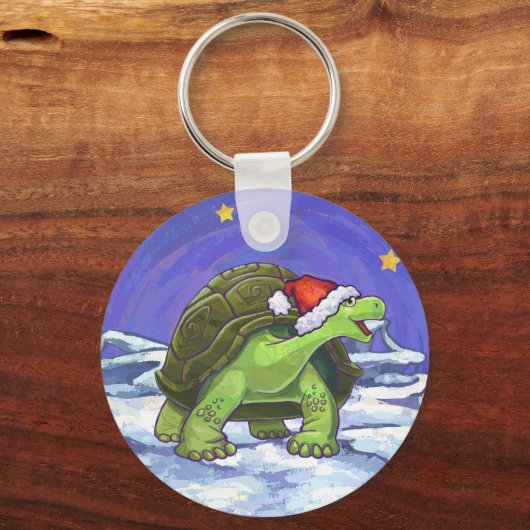 Starry Night Tortoise Weihnachten Schlüsselanhänger (Vorderseite)