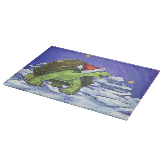 Starry Night Tortoise Weihnachten Schneidebrett (Ecke)