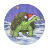 Starry Night Tortoise Weihnachten Schneidebrett (Vorderseite)