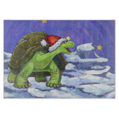 Starry Night Tortoise Weihnachten Schneidebrett (Vorderseite)