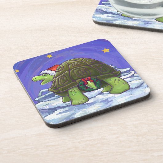 Starry Night Tortoise Weihnachten Untersetzer (Linke Seite)