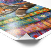 Starry Night Tortoiseshell Cat Fotodruck (Ecke)