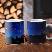 Starry Night Tree Gold Taurus Zodiac Constellation Kaffeetasse
