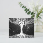 Starry Night Tree of Life Postkarte (Stehend Vorderseite)