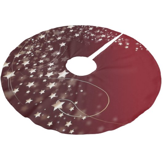 Starry Night Tree Skirt Polyester Weihnachtsbaumdecke (Schrägansicht)