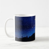 Starry Night Trees Gold Aries Zodiac Constellation Kaffeetasse (Links)