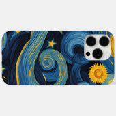 Starry Night trifft Sonnenblumenmuster Case-Mate iPhone Hülle (Rückseite (Horizontal))