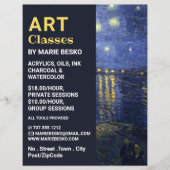 Starry Night über der Rhone, Art Classes Flyer (Vorne)