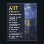 Starry Night über der Rhone, Art Classes Flyer<br><div class="desc">Starry Night Over the Rhone,  Art Teacher,  Art Class Advertising Flyer vom Business Card Store.</div>