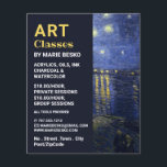 Starry Night über der Rhone, Art Classes Flyer<br><div class="desc">Starry Night Over the Rhone,  Art Teacher,  Art Class Advertising Flyer vom Business Card Store.</div>