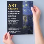 Starry Night über der Rhone, Art Classes Flyer (Hand)