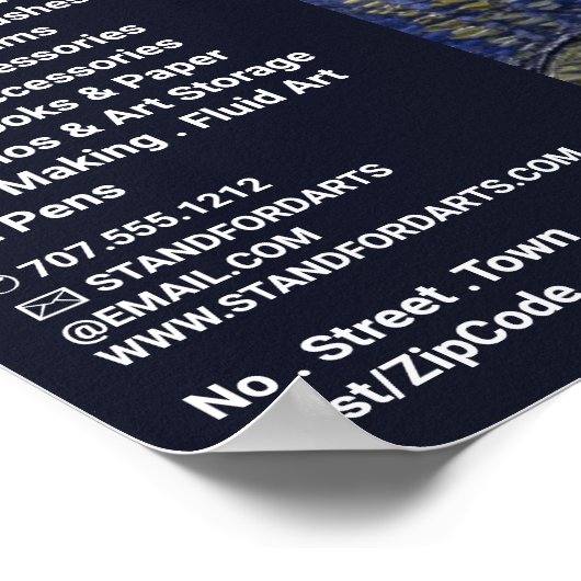 Starry Night über der Rhone, Art Supplies Store Poster (Ecke)