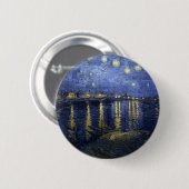Starry Night über der Rhône Button (Vorne & Hinten)