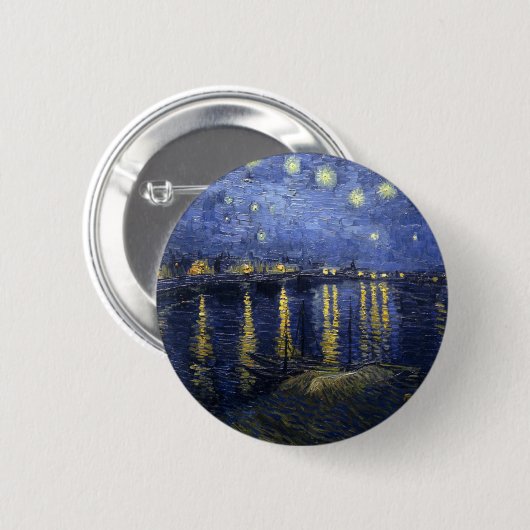 Starry Night über der Rhône Button (Vorne & Hinten)