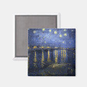 Starry Night über der Rhône Magnet (Vorderseite/Rückseite)