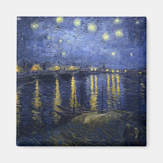 Starry Night über der Rhone Magnet