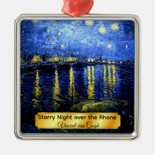 Starry Night über der Rhone Ornament Aus Metall