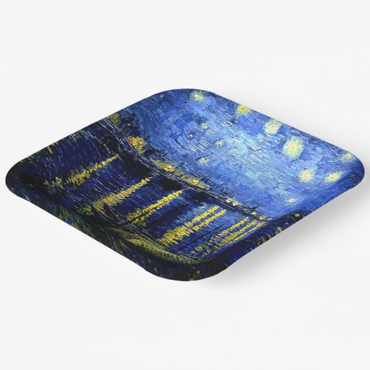 Starry Night über der Rhone, Pappteller (Gewinkelt)