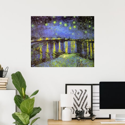 Starry Night über der Rhone Poster (Heimbüro)