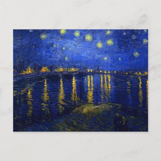 Starry Night über der Rhone Postkarte (Vorderseite)