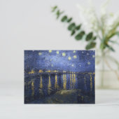 Starry Night über der Rhone Postkarte (Stehend Vorderseite)