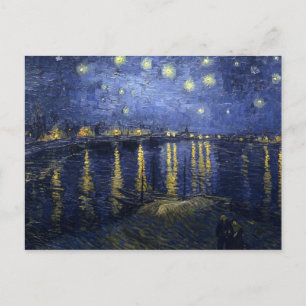 Starry Night über der Rhone Postkarte