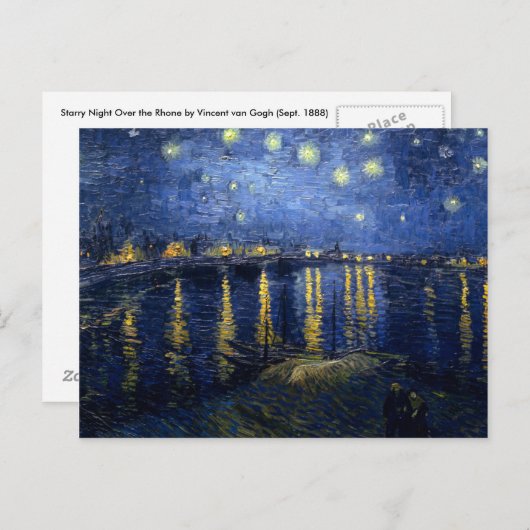 Starry Night über der Rhône Postkarte (Vorne/Hinten)
