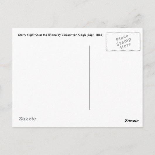 Starry Night über der Rhône Postkarte (Rückseite)