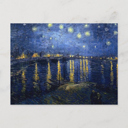 Starry Night über der Rhône Postkarte (Vorderseite)