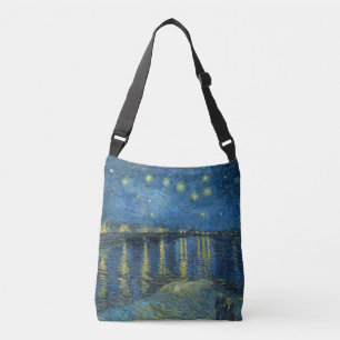 Starry Night über der Rhône Tragetaschen Mit Langen Trägern