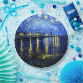 Starry Night über der Rhone, van Gogh Meisterwerk Pappteller (Party)