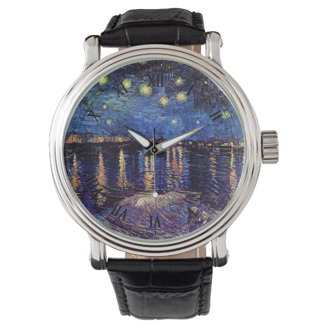 Starry Night über der Rhone, Vincent van Gogh. Armbanduhr (Vorderseite)