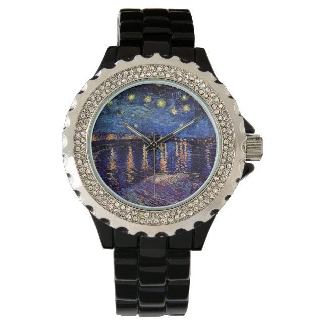 Starry Night über der Rhone, Vincent van Gogh. Armbanduhr (Vorderseite)