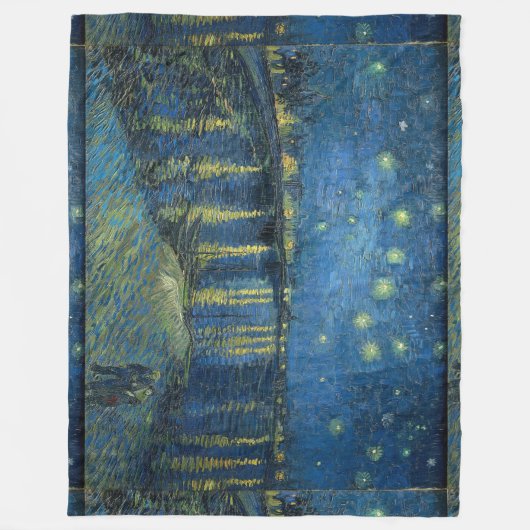 Starry Night über der Rhone Vincent van Gogh Fleecedecke (Vorderseite)