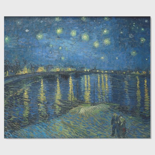 Starry Night über der Rhone Vincent van Gogh Geschenkpapier (Flach)