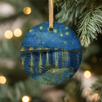 Starry Night über der Rhône | Vincent van Gogh Keramik Ornament