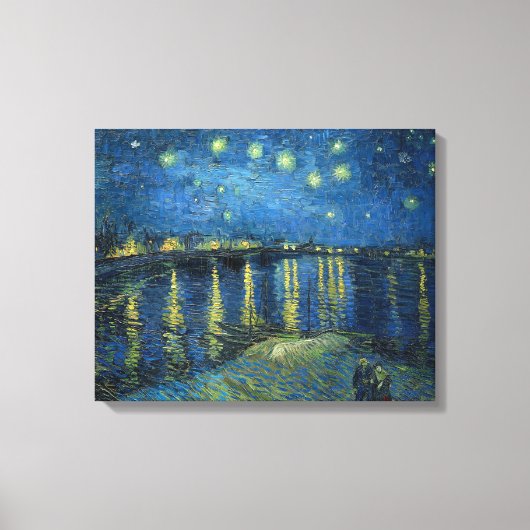 Starry Night über der Rhône | Vincent van Gogh Leinwanddruck (Vorderseite)