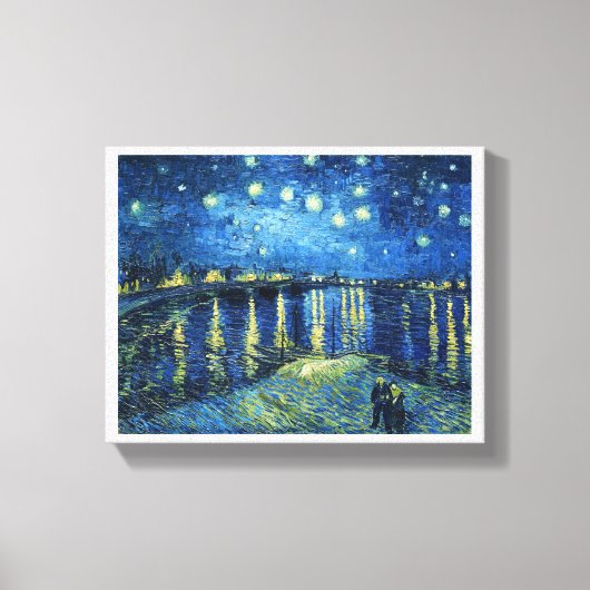 Starry Night über der Rhone Vincent van Gogh Leinwanddruck (Vorderseite)