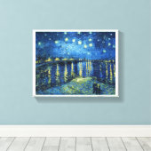 Starry Night über der Rhone Vincent van Gogh Leinwanddruck (Insitu (Holzboden))