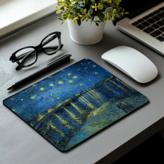Starry Night über der Rhône | Vincent van Gogh Mousepad