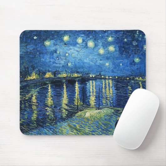 Starry Night über der Rhone Vincent van Gogh Mousepad (Mit Mouse)