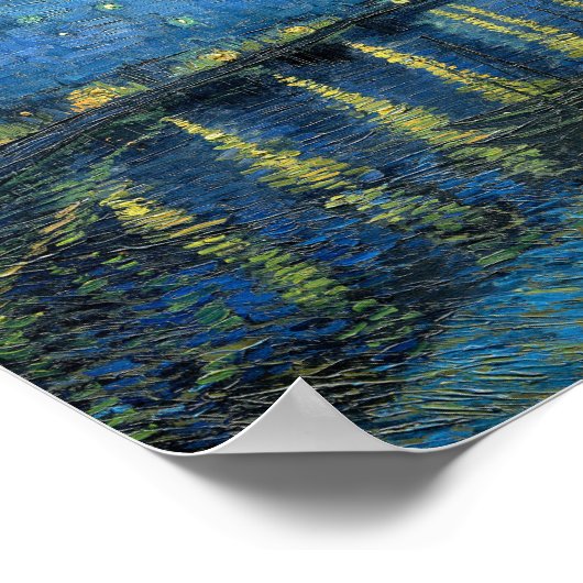 Starry Night über der Rhône | Vincent van Gogh Poster (Ecke)
