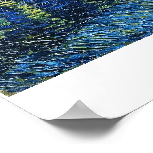 Starry Night über der Rhone Vincent van Gogh Poster (Ecke)
