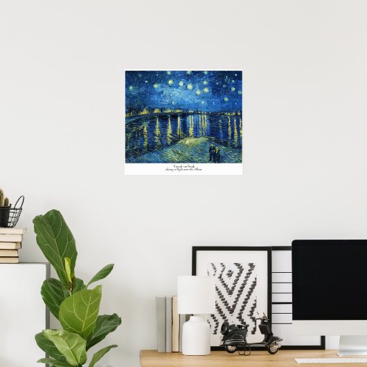 Starry Night über der Rhone Vincent van Gogh Poster (Heimbüro)