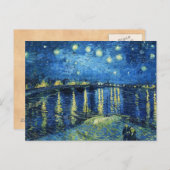 Starry Night über der Rhone Vincent van Gogh Postkarte (Vorne/Hinten)